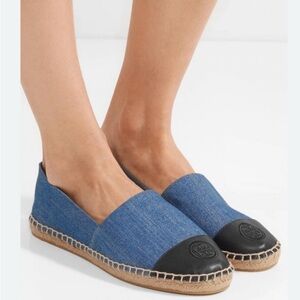 Tory Burch Denim Colorblock Espadrillles